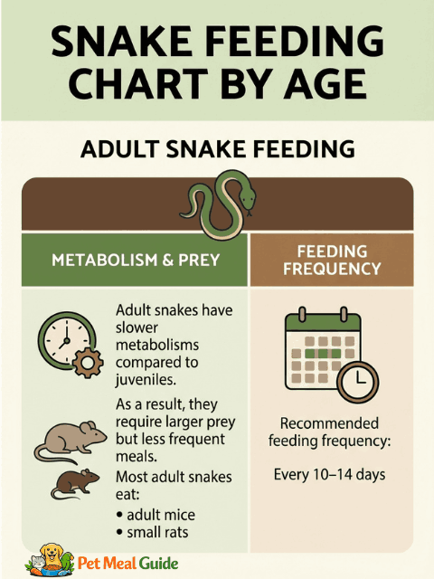 Snake Feeding Chart by Age - Adult Snake Feeding
