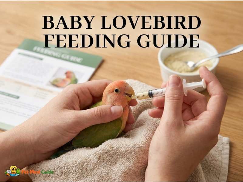 A Man Feed a Baby Lovebirds with Syring