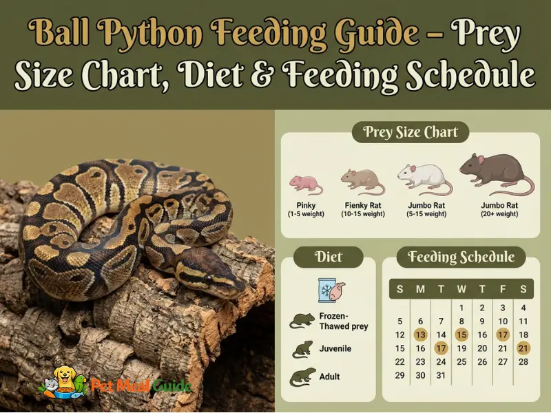 Ball Python Feeding Guide – Prey Size Chart, Diet & Feeding Schedule