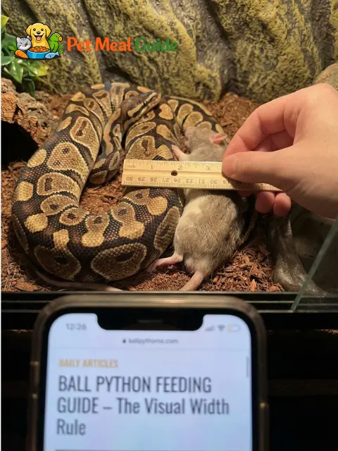 Ball Python Feeding - The Visual Width Rule