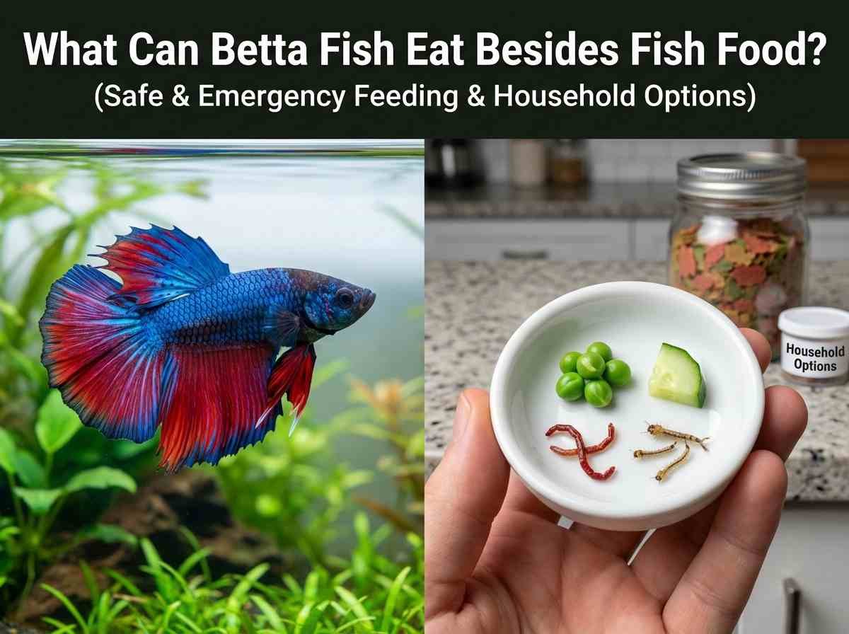 What Can Betta Fish Eat Besides Fish Food? (Safe & Emergency Feeding & Household Options)