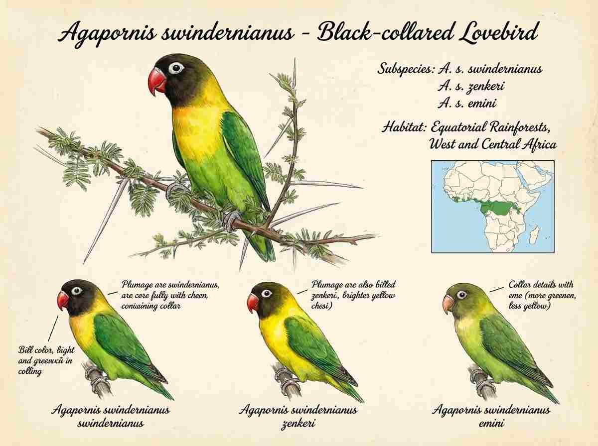 black collared lovebird species picture