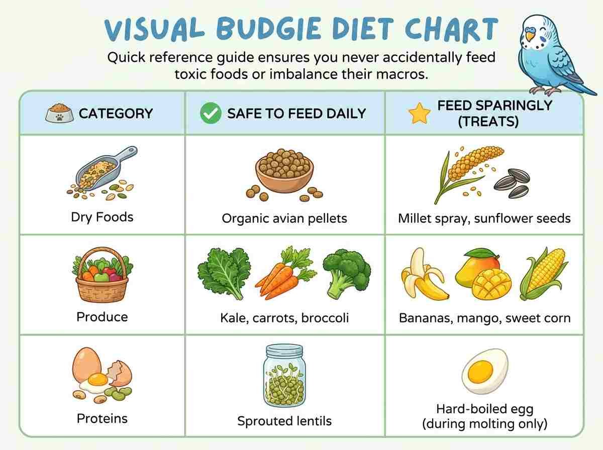 budgie diet chart