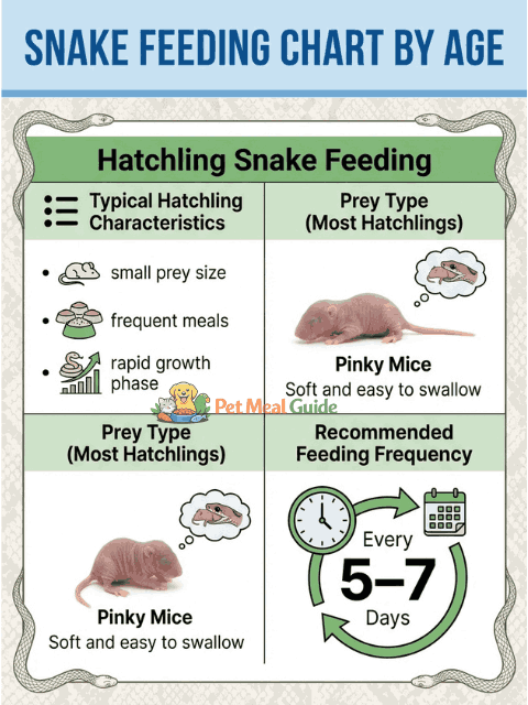 Snake Feeding Chart by Age - Hatchling Snake Feeding