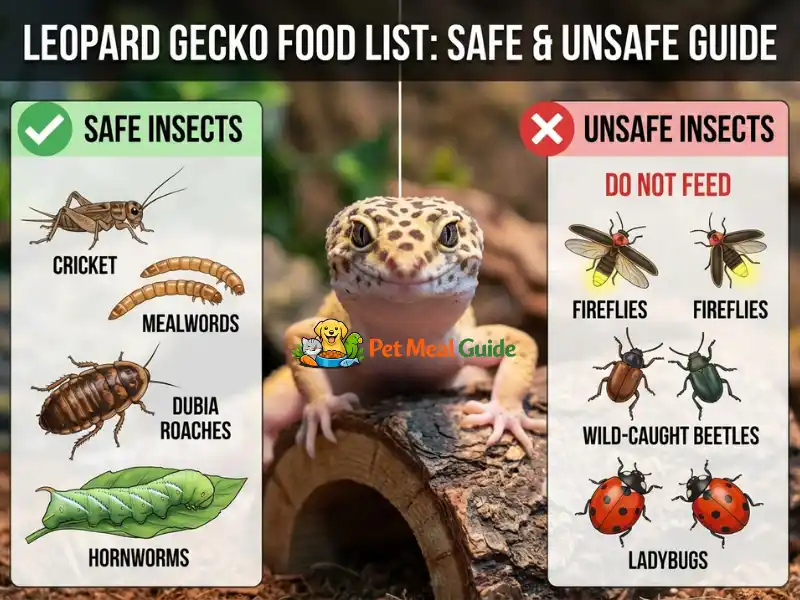 Leopard Gecko Food List (Safe & Unsafe Insects Guide)