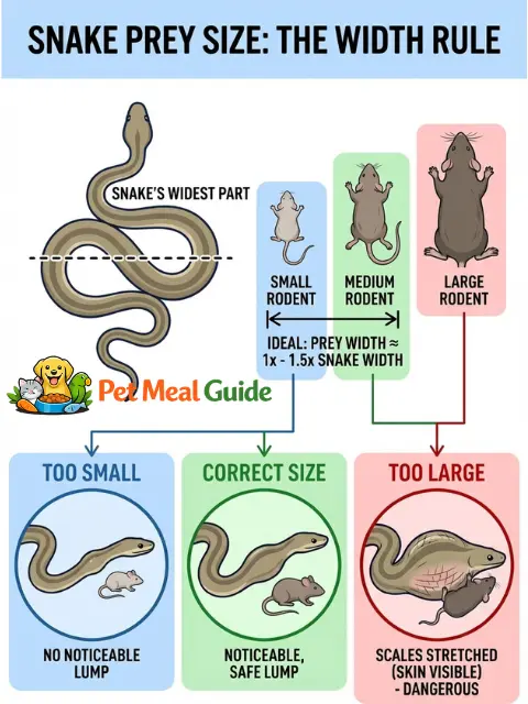 Snake Prey Size Chart (Visual Assessment)