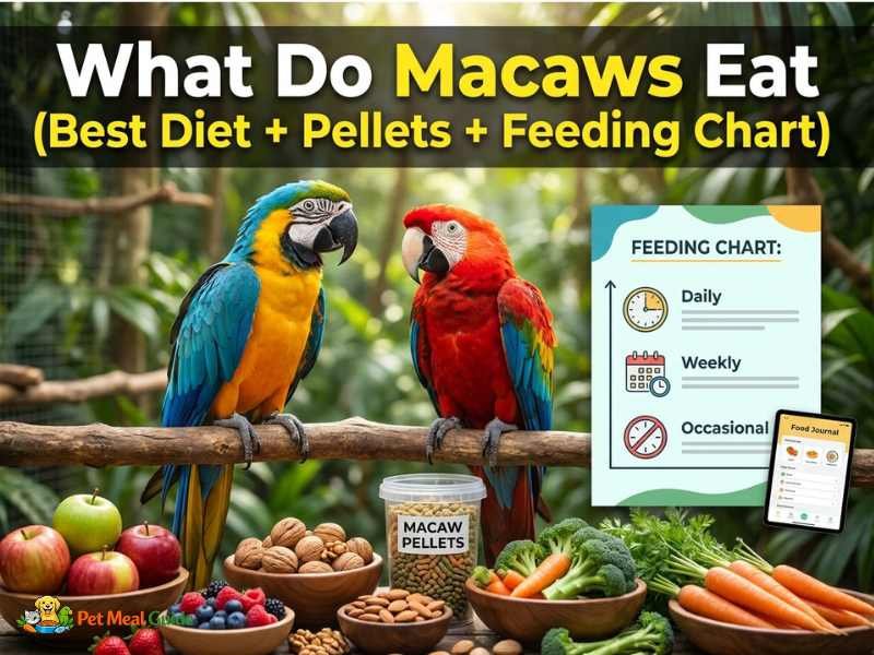 What Do Macaws Eat (Best Diet + Pellets + Feeding Chart)