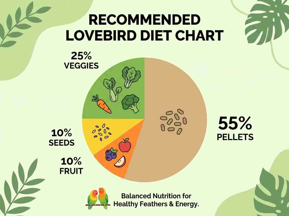 lovebird diet chart infographic