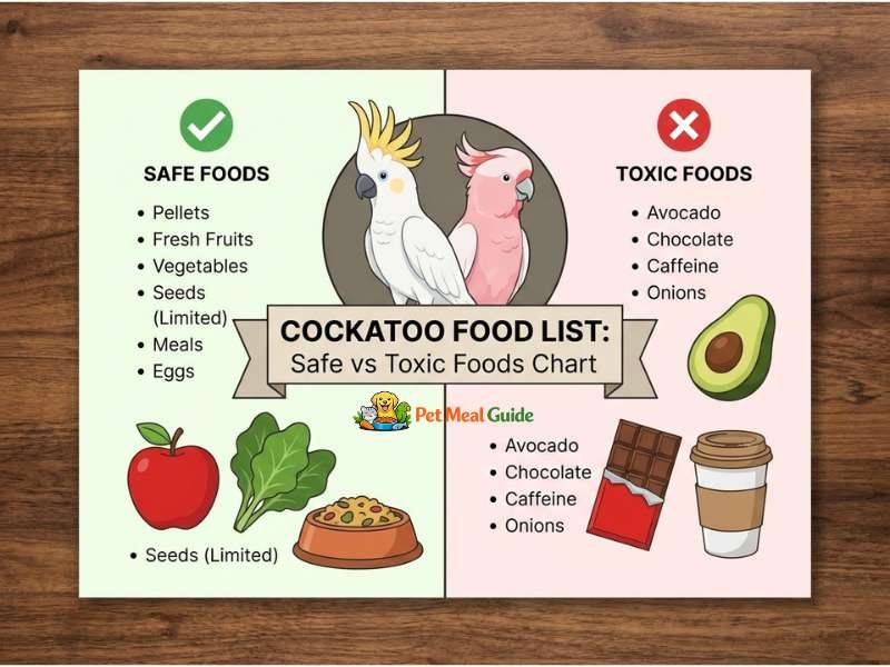 Cockatoo Food List (Safe vs Toxic Foods Chart)