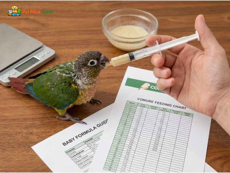 Conure Hand Feeding Guide: Baby Formula & Feeding Chart