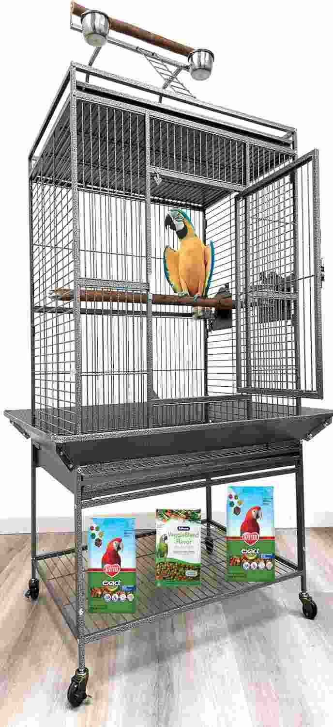 Medium size 24x24 wrought iron parrot cage