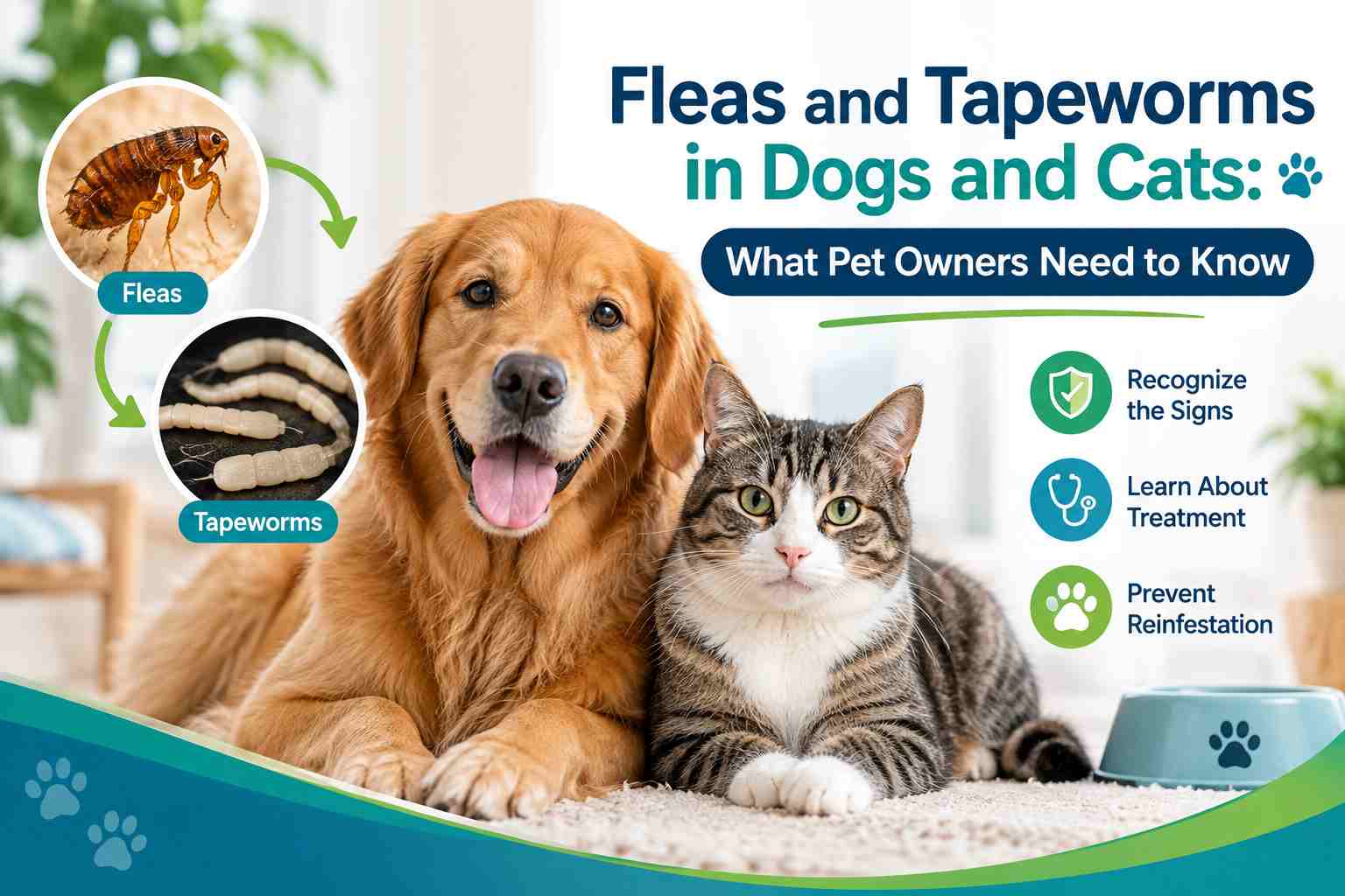 Fleas and Tapeworms in Dogs and Cats